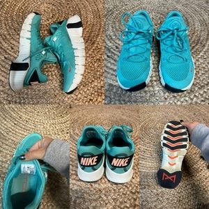 Nike Metcon teal tennis shoes size 8 1/2